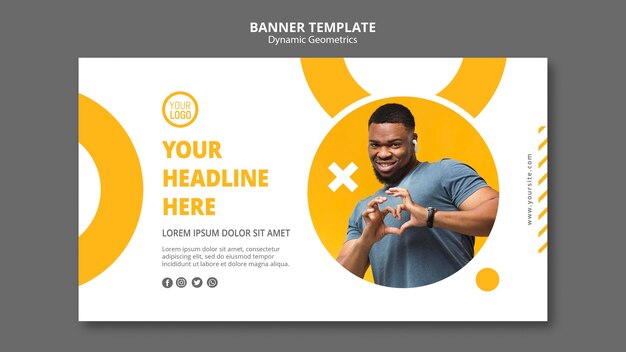 Modèle d'entreprise minimaliste de bannière