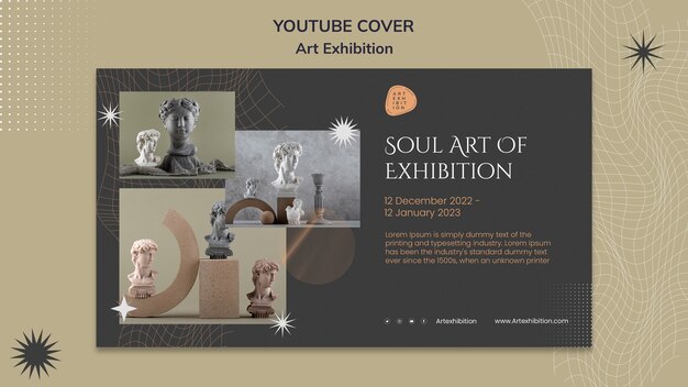 Modèle d'exposition d'art design plat