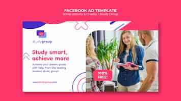 PSD gratuit modèle facebook d'activité sociale design plat