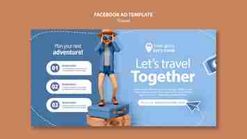 PSD gratuit modèle facebook d'aventure de voyage