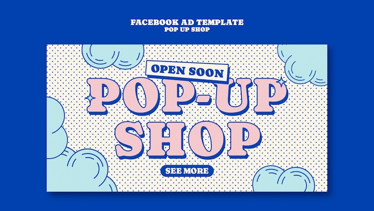 PSD gratuit modèle facebook de boutique éphémère