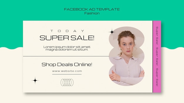 PSD gratuit modèle facebook de boutique de mode minimale