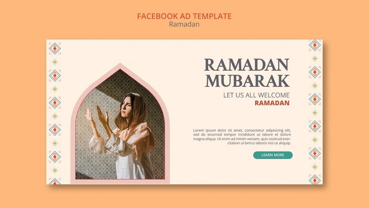 PSD gratuit modèle facebook de célébration du ramadan