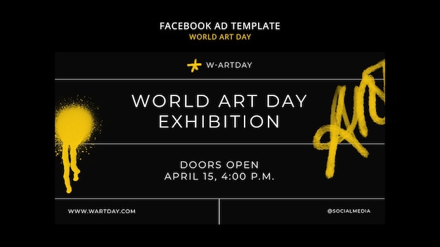 Modèle Facebook De Célébration De La Journée Mondiale De L'art