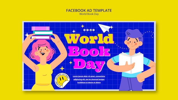 Modèle Facebook De Célébration De La Journée Mondiale Du Livre