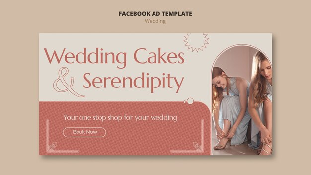 Modèle facebook de célébration de mariage minimal