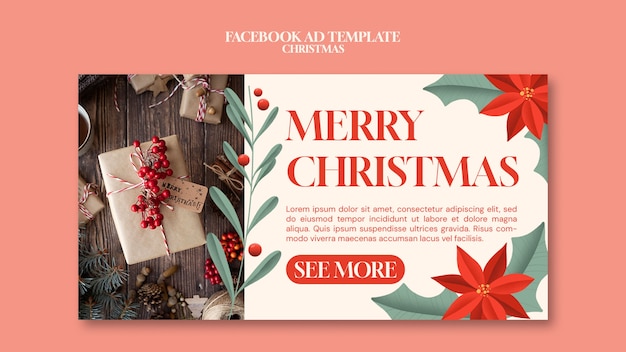 Modèle Facebook de célébration de Noël