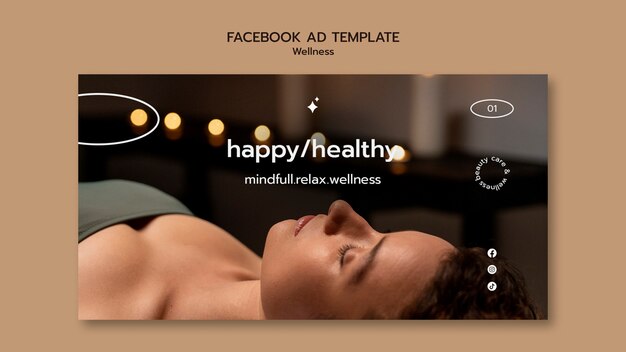 Modèle facebook de concept de bien-être