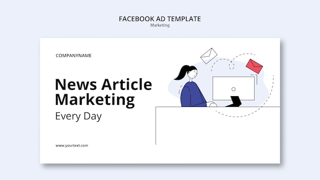 Modèle facebook de concept de marketing