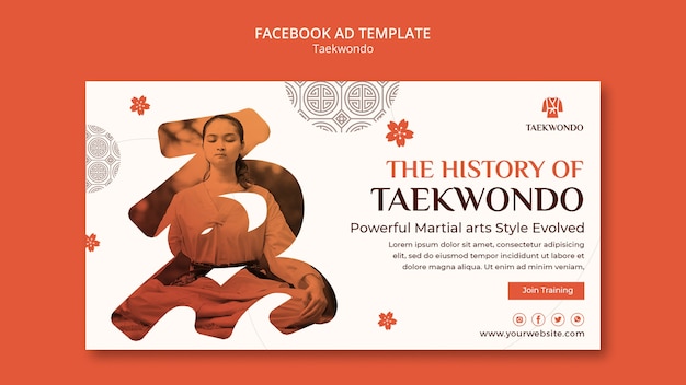Modèle facebook de cours de taekwondo