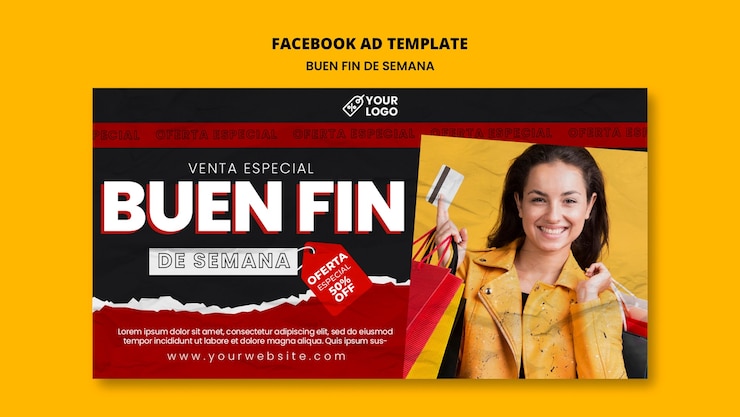 PSD gratuit modèle facebook design plat buen fin