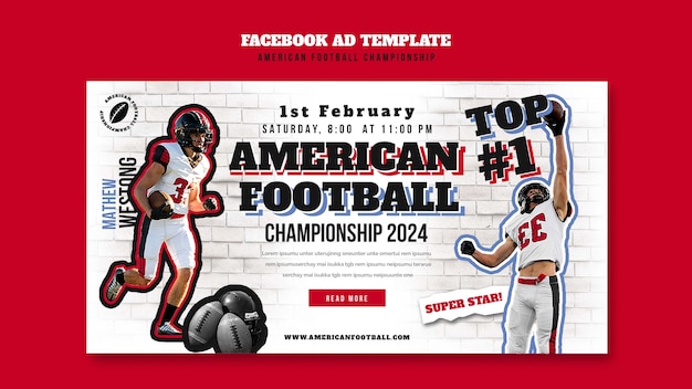 Modèle De Facebook Du Championnat De Football Américain