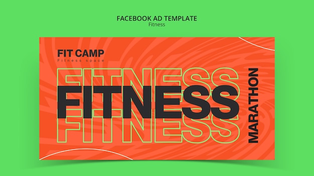 PSD gratuit le modèle de facebook du voyage de fitness.