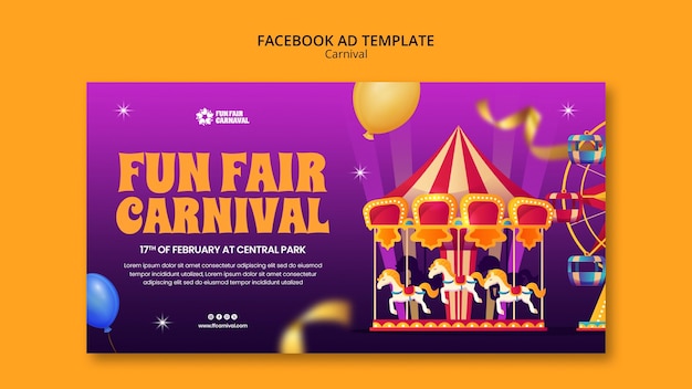 Le Modèle De Facebook De L'événement Du Carnaval