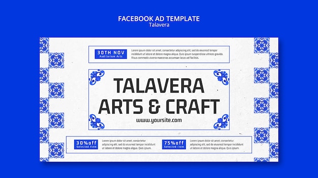 PSD gratuit modèle de facebook de l'événement talavera de conception plate