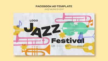 PSD gratuit modèle facebook de festival de musique