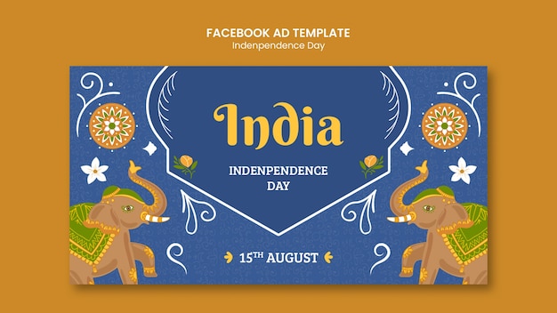 Modèle Facebook De La Fête De L'indépendance De L'inde