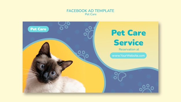 PSD gratuit modèle facebook de garde d'animaux