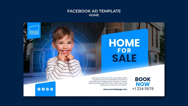 PSD gratuit modèle facebook intérieur de la maison