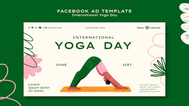Modèle facebook de la journée internationale du yoga