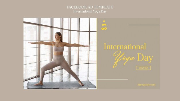 Modèle facebook de la journée internationale du yoga
