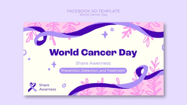 Modèle facebook de la journée mondiale contre le cancer