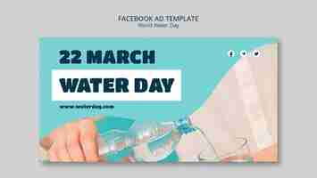 PSD gratuit modèle facebook de la journée mondiale de l'eau