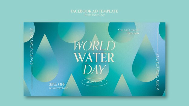 Modèle facebook de la journée mondiale de l'eau