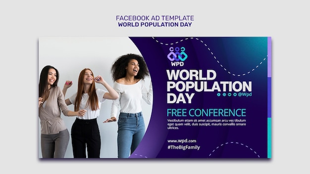 Modèle Facebook De La Journée Mondiale De La Population