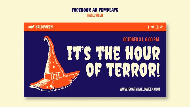Modèle facebook joyeux halloween