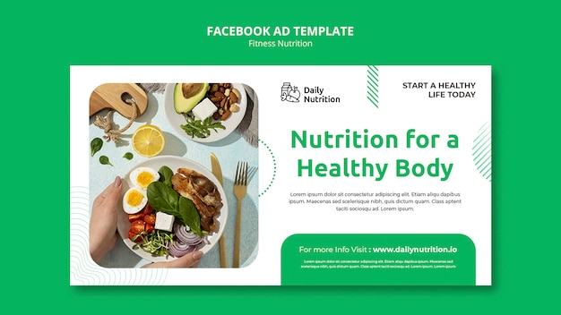 Modèle Facebook De Nutrition De Remise En Forme