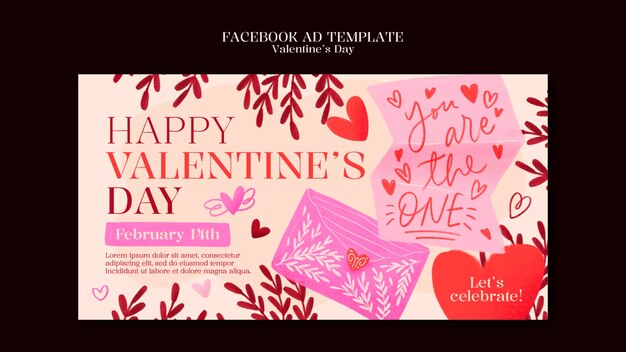 Le modèle de Facebook pour la célébration de la Saint-Valentin