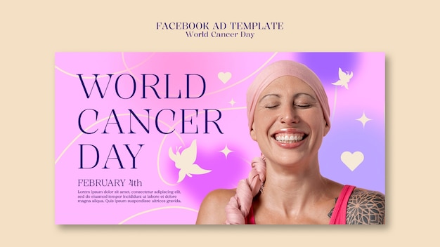 Modèle De Facebook Pour La Journée Mondiale Du Cancer