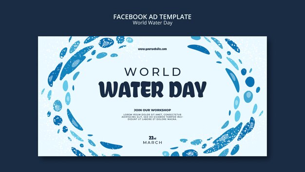 Modèle de Facebook pour la journée mondiale de l'eau