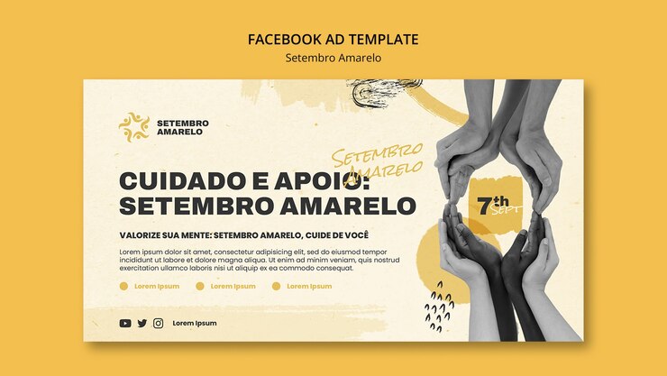 PSD gratuit modèle de facebook pour la prévention du suicide