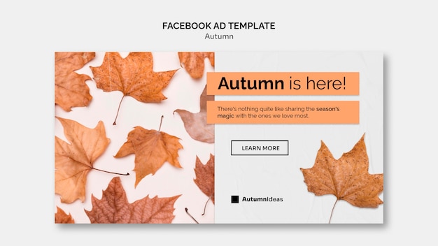 PSD gratuit modèle de facebook pour la saison d'automne