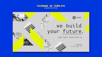 PSD gratuit modèle facebook de projet de construction