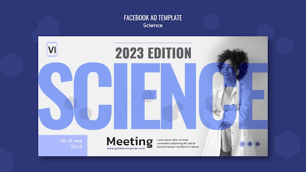 PSD gratuit modèle facebook de recherche scientifique