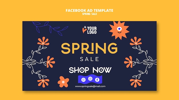 Modèle Facebook De Réduction De Vente De Printemps