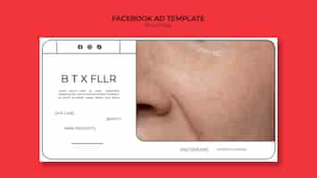 PSD gratuit modèle facebook de remplissage de botox