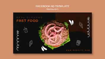 PSD gratuit modèle facebook de restaurant de cuisine délicieuse
