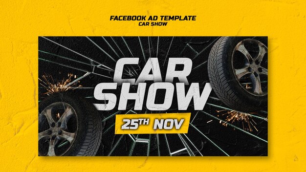 Modèle Facebook de salon automobile