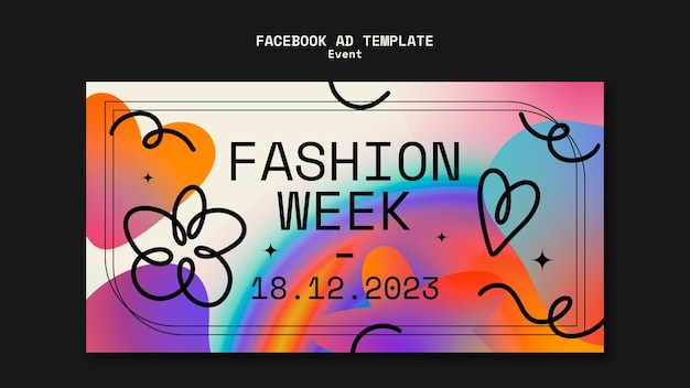 Modèle Facebook De La Semaine De La Mode Dégradée