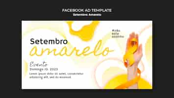 PSD gratuit le modèle de facebook de setembro amarelo