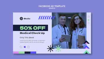 PSD gratuit modèle facebook de soins médicaux géométriques