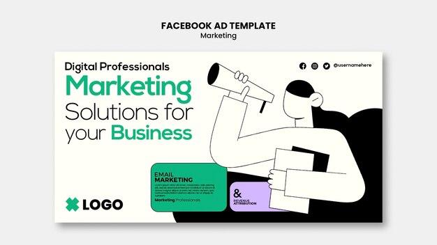 Modèle facebook de stratégie d'entreprise