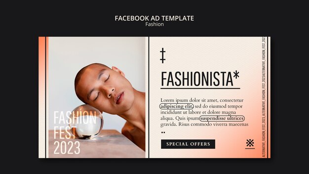 Modèle facebook de tendances de la mode
