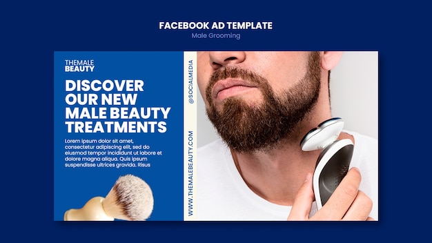 Modèle facebook de toilettage masculin