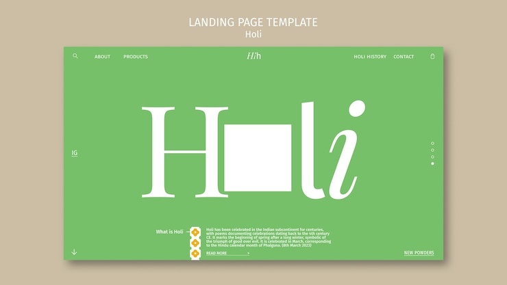 PSD gratuit modèle de festival holi design plat