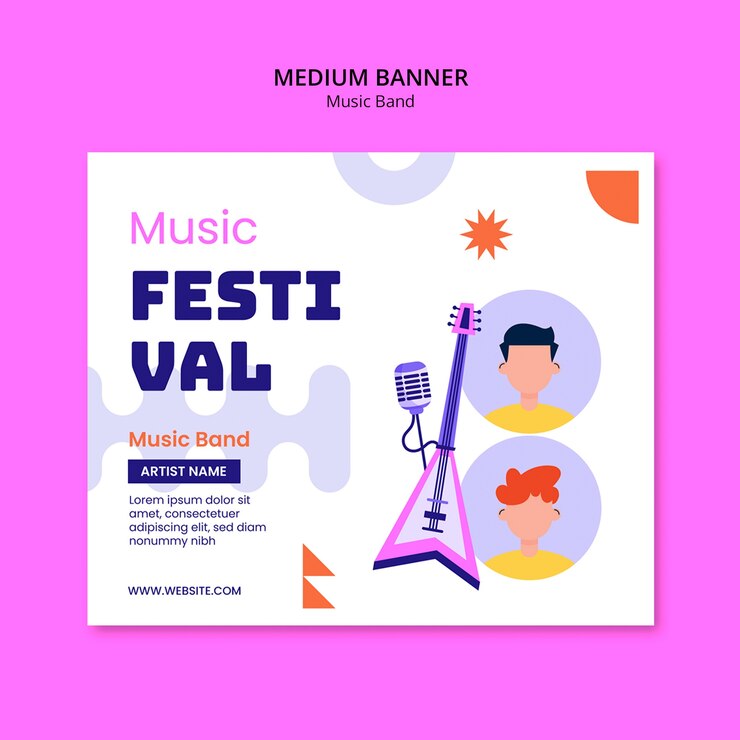PSD gratuit modèle de festival de musique de groupe